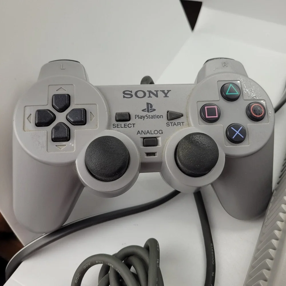 Sony PlayStation PS1 Console With Box Tested Works Extra Memory Card Vintage